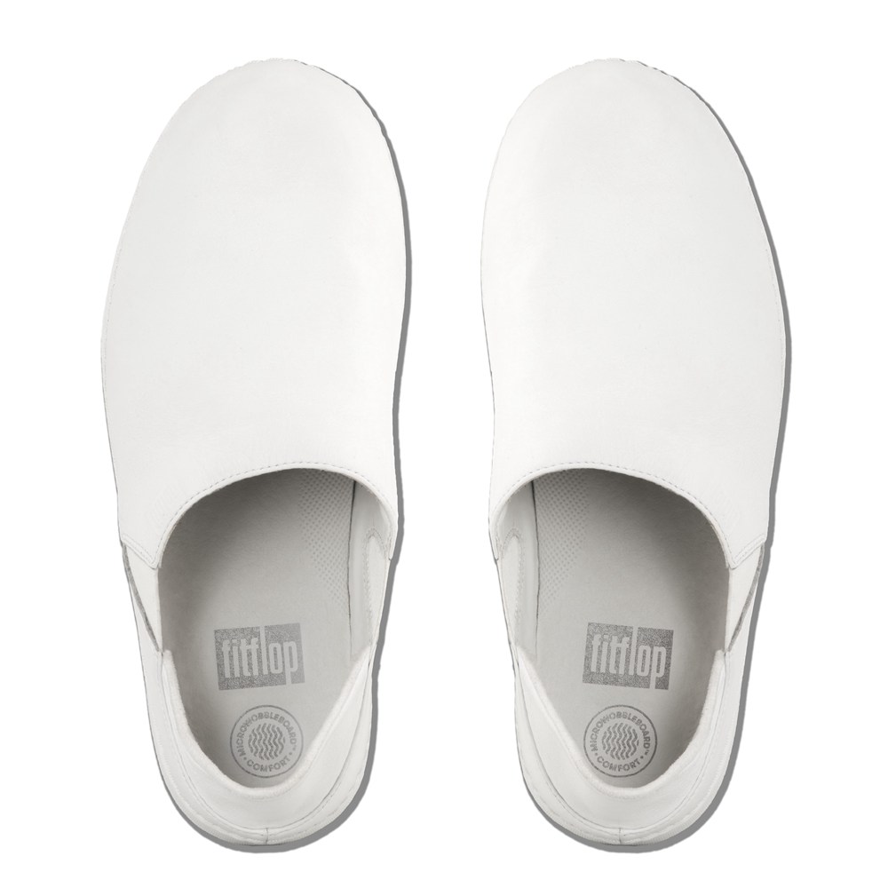 Fitflop Womens Loafers - Superloafer Leather - White - 807-HUYRBC